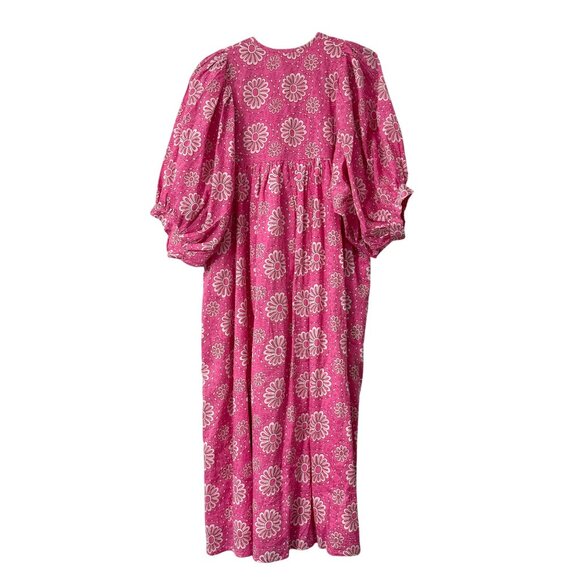 Mille Resort and Travel Pink Floral Saffron Midi Dress Tuckernuck Womens Small - Picture 6 of 8